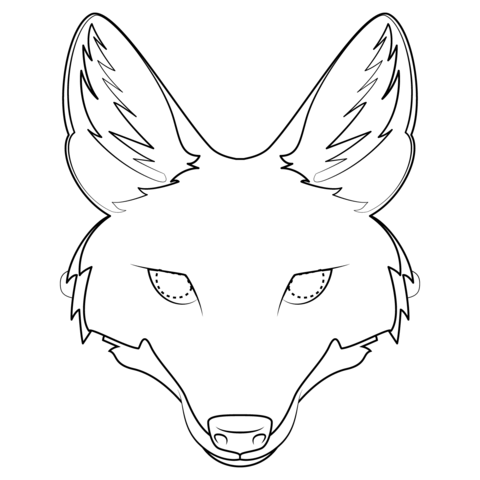 Jackal Mask Coloring Page